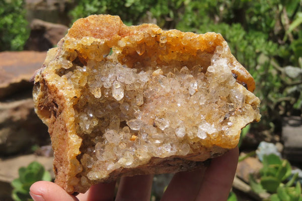 Natural Limonite Quartz Clusters x 3 From Zambia