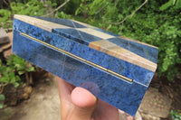 Hand Made Dumortierite Jewellery Box x 1 From Mozambique