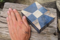 Hand Made Dumortierite Jewellery Box x 1 From Mozambique