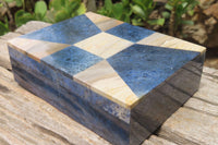 Hand Made Dumortierite Jewellery Box x 1 From Mozambique