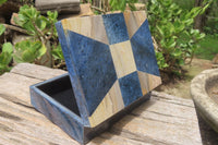 Hand Made Dumortierite Jewellery Box x 1 From Mozambique