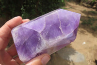 Polished Chevron Amethyst Points x 3 From Madagascar