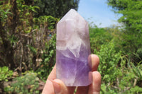 Polished Chevron Amethyst Points x 3 From Madagascar