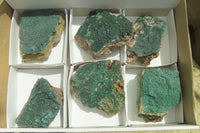 Natural Botryoidal Malachite Specimens x 6 From Tenke Fungurume, Congo