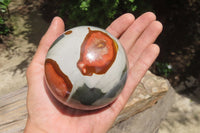 Polished Polychrome Jasper Spheres x 3 From Madagascar