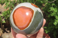 Polished Polychrome Jasper Spheres x 3 From Madagascar