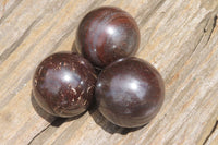 Polished Red Jasper Spheres x 12 From Northern Cape, South Africa