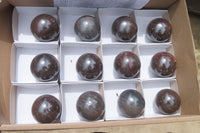 Polished Red Jasper Spheres x 12 From Northern Cape, South Africa