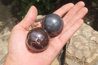 Polished Red Jasper Spheres x 12 From Northern Cape, South Africa