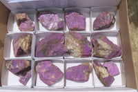 Natural Metallic Purpurite Cobbed Specimens x 12 From Erongo, Namibia