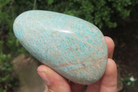 Polished Amazonite Standing Free Forms x 12 From Zimbabwe