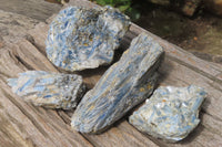 Natural Kyanite With Garnet Matrix Specimens x 4 From Zimbabwe