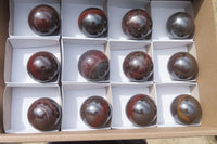 Polished Red Jasper Spheres x 12 From Northern Cape, South Africa