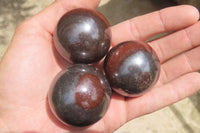 Polished Red Jasper Spheres x 12 From Northern Cape, South Africa