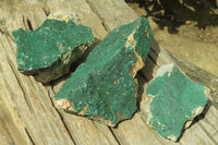 Natural Botryoidal Malachite Specimens x 3 From Tenke Fungurume, Congo