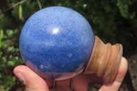 Polished Lazulite Spheres x 2 From Madagascar