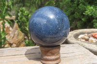 Polished Lazulite Spheres x 2 From Madagascar