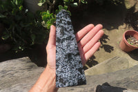 Polished Gabbro / Merlinite Tower x 1 From Madagascar