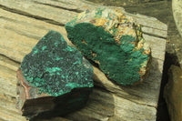 Natural Botryoidal Malachite Specimens x 3 From Tenke Fungurume, Congo