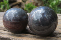 Polished Red Jasper With Hematite Spheres x 6 From Northern Cape, South Africa