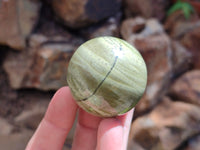 Polished African Banded Butter Jade Sphere-Balls - Sold Per Item - From Bronkhorstspruit, South Africa