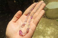 Polished Rainbow Fluorite Rice Shaped Beaded Necklace - Sold Per Item - From Namibia