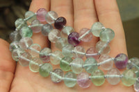 Polished Watermelon Fluorite Beaded Necklace - Sold Per Item - From Namibia