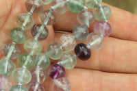 Polished Watermelon Fluorite Beaded Necklace - Sold Per Item - From Namibia