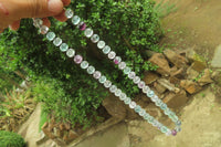 Polished Watermelon Fluorite Beaded Necklace - Sold Per Item - From Namibia