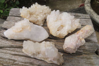 Natural Quartz Clusters x 5 From Madagascar