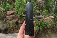 Polished Black Basalt Points x 6 From Antsirabe, Madagascar