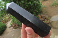 Polished Black Basalt Points x 6 From Antsirabe, Madagascar