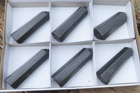 Polished Black Basalt Points x 6 From Antsirabe, Madagascar