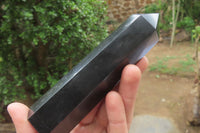 Polished Black Basalt Points x 6 From Antsirabe, Madagascar