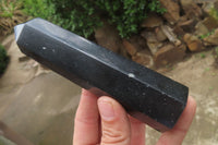 Polished Black Basalt Points x 6 From Antsirabe, Madagascar