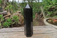 Polished Black Basalt Points x 6 From Antsirabe, Madagascar