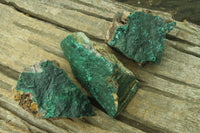 Natural Crystalline Malachite Specimens x 6 From Kasompe, Congo