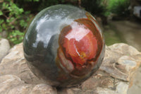 Polished Polychrome Jasper Spheres x 2 From Madagascar