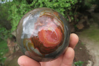 Polished Polychrome Jasper Spheres x 2 From Madagascar