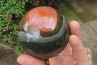 Polished Polychrome Jasper Spheres x 2 From Madagascar