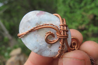 Hand Made Mixed Copper Wire Wrapped Pendants x 6 From Southern Africa