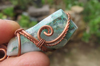 Hand Made Mixed Copper Wire Wrapped Pendants x 6 From Southern Africa