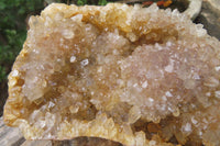 Natural Limonite Quartz Geode Specimens x 3 From Zambia