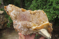 Natural Limonite Quartz Geode Specimens x 3 From Zambia