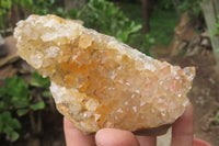 Natural Limonite Quartz Geode Specimens x 3 From Zambia