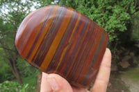 Polished Tiger Iron Jasper Standing Free Forms x 4 From South Africa