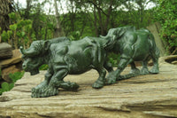 Hand Made Verdite Buffalo Carving x 1 From Zimbabwe