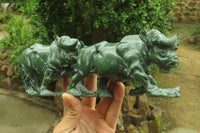 Hand Made Verdite Buffalo Carving x 1 From Zimbabwe