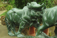 Hand Made Verdite Buffalo Carving x 1 From Zimbabwe