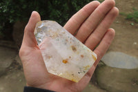 Polished Clear Quartz Crystals x 3 From Madagascar